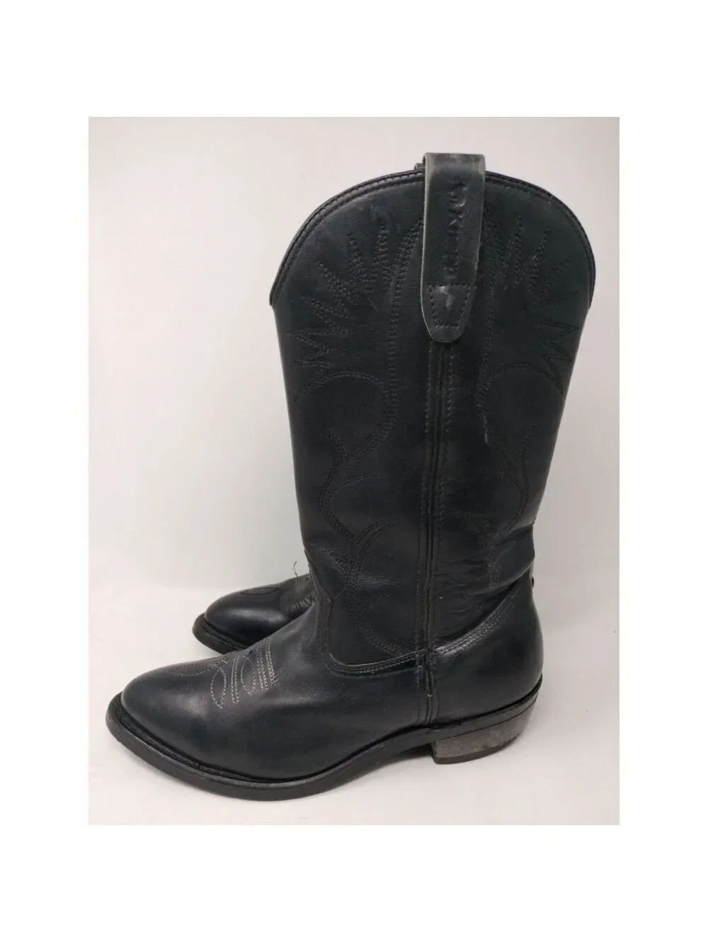 Knapp Neolite Vibram Soles 7.5 EE Cowboy Boots Black Made in USA